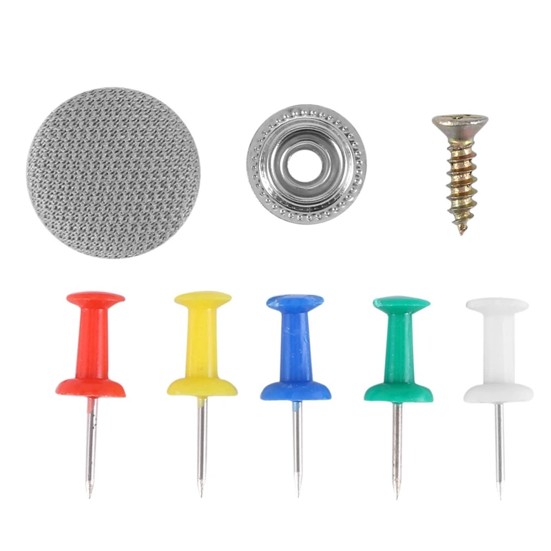 90Pcs Car Ceiling Cloth Fixing Screw Car Roof Fixed Buckle Snap Rivets Retainer Automotive Headliner Repair Button Gray