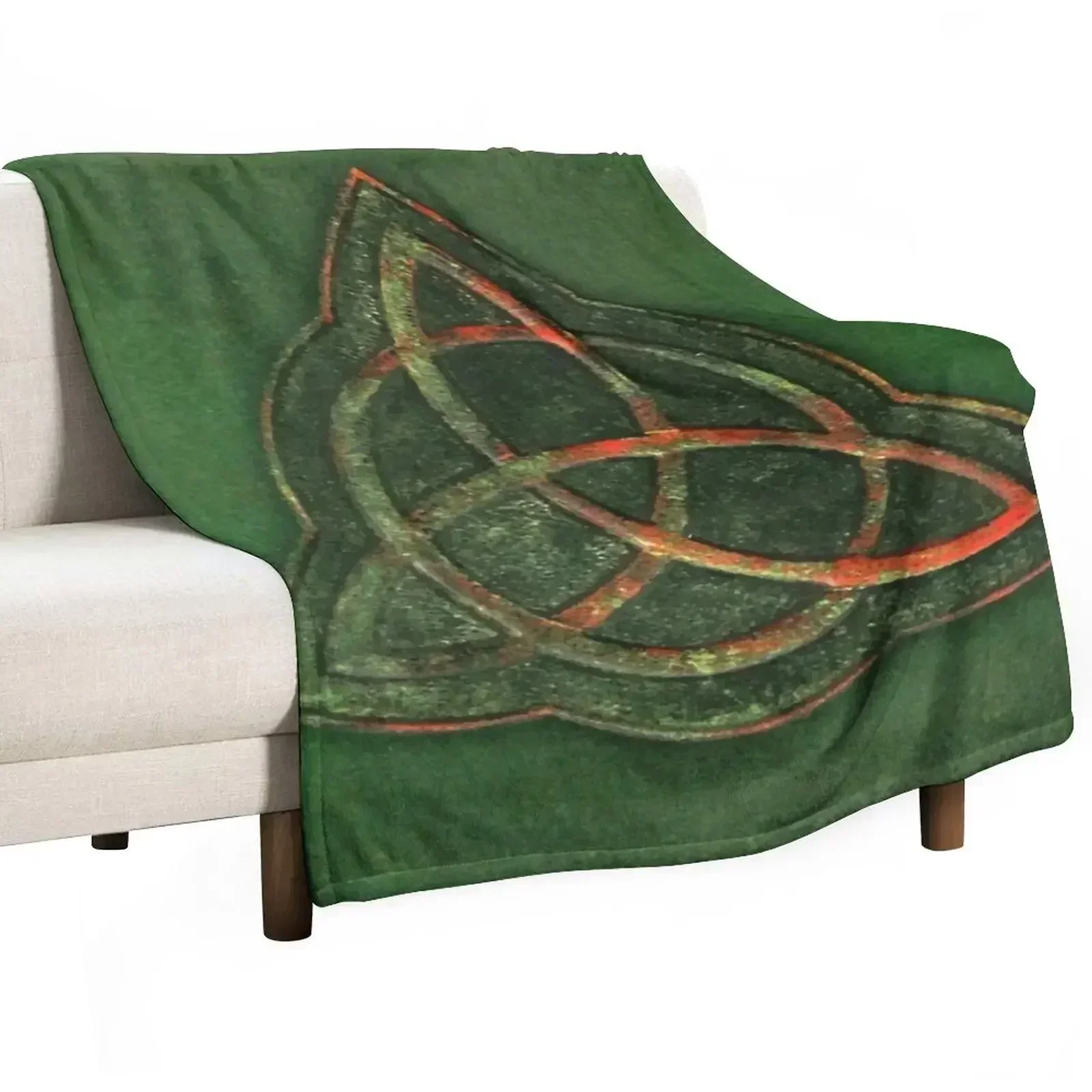 

Book of Shadows - Charmed Triquetra Design Throw Blanket Faux Fur Soft Warm Blanket for Bed