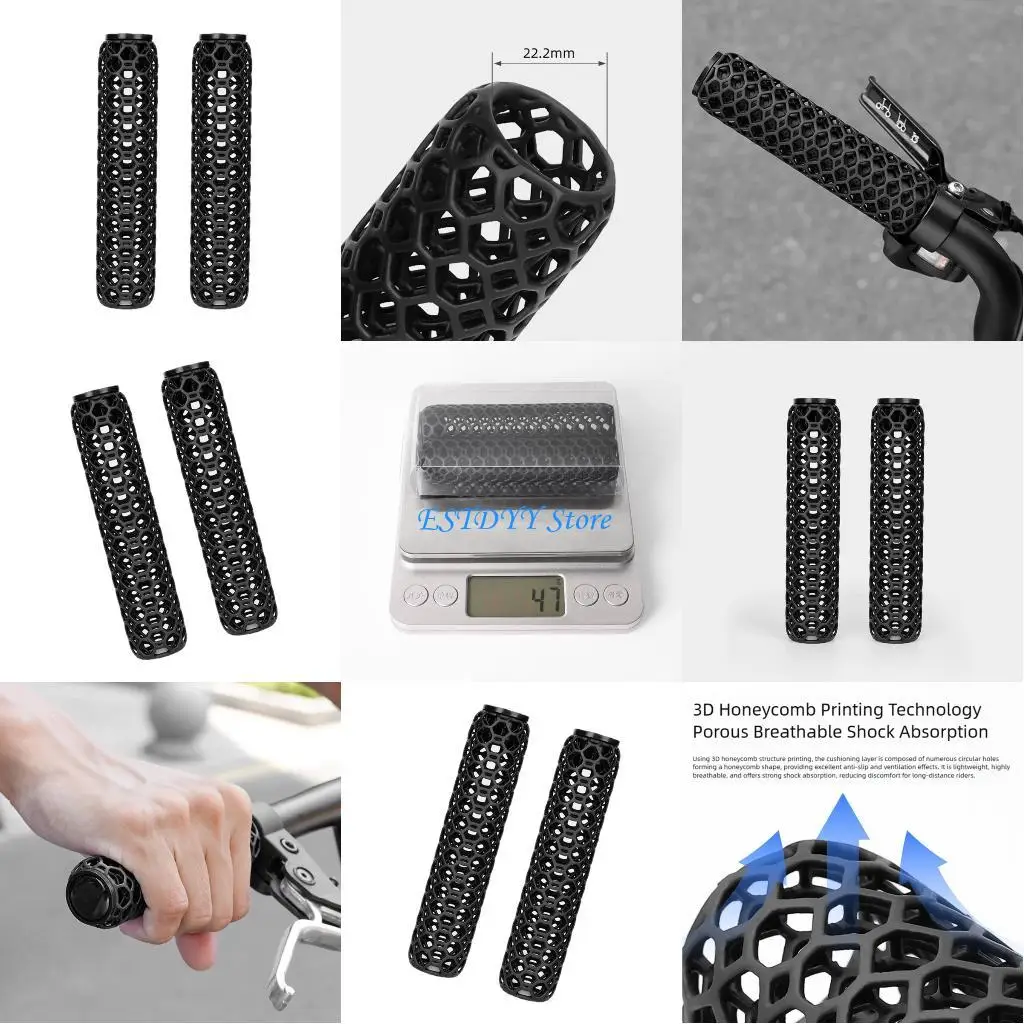 

G6DE Honeycomb Pattern Bike Grip 3D Printed Resins Grip Enhances Grip Comfortable Ergonomic Cycling Gear