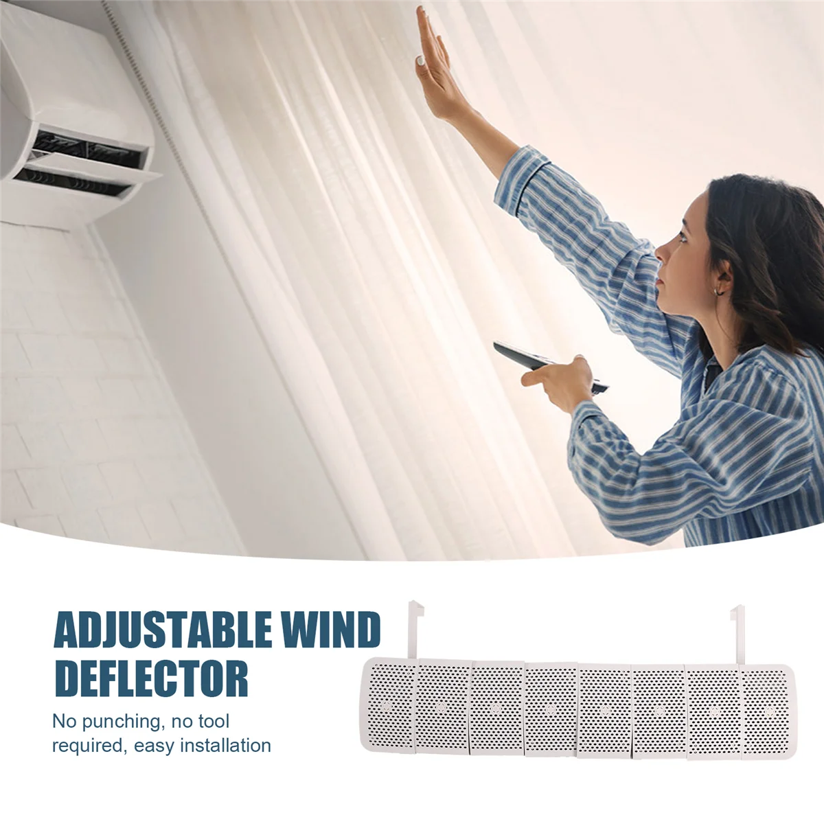 A02V- Лобовое стекло кондиционера с защитой от прямого обдува Выходная перегородка кондиционера Крышка ветрового дефлектора Настенный универсальный