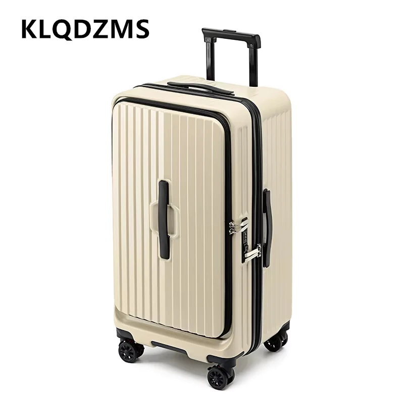 KLQDZMS Multifunctional Suitcase USB Charging Boarding Box Women's Large-capacity Cart Case Cart Type Travel Bag Luggage