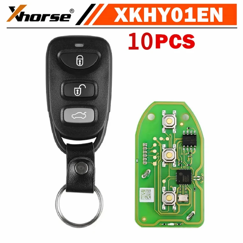 10 pcs/lot xhorse xkhy01en wire universal remote key for Hyundai 3 1 buttons English version working with xhorse vvdi key tool