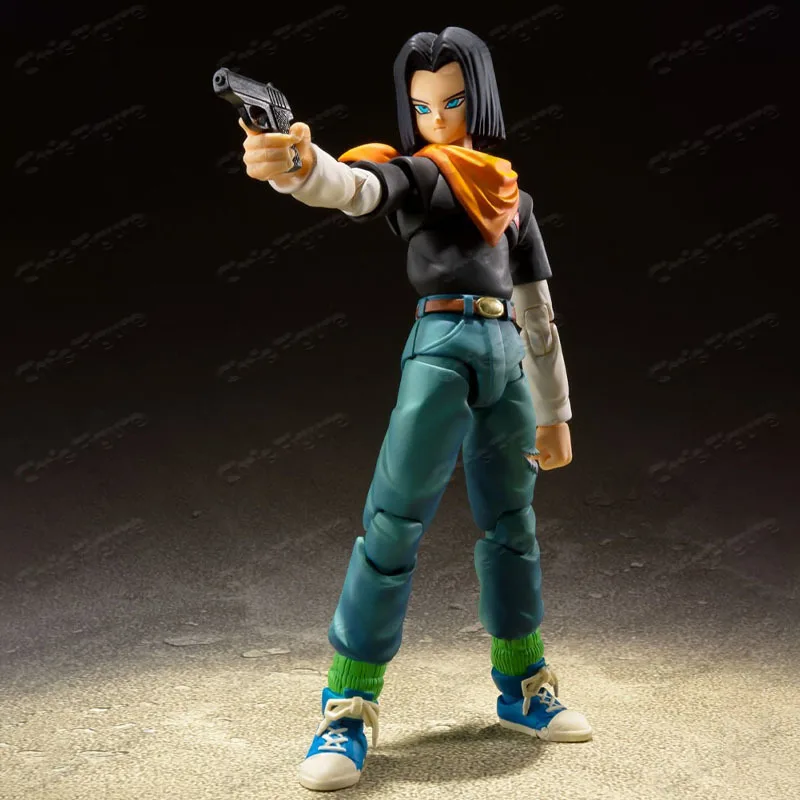 

In Stock BANDAI Original S.H.Figuarts Dragon Ball Android 16 17 18 SDCC SHF Action Figure Collection Gift
