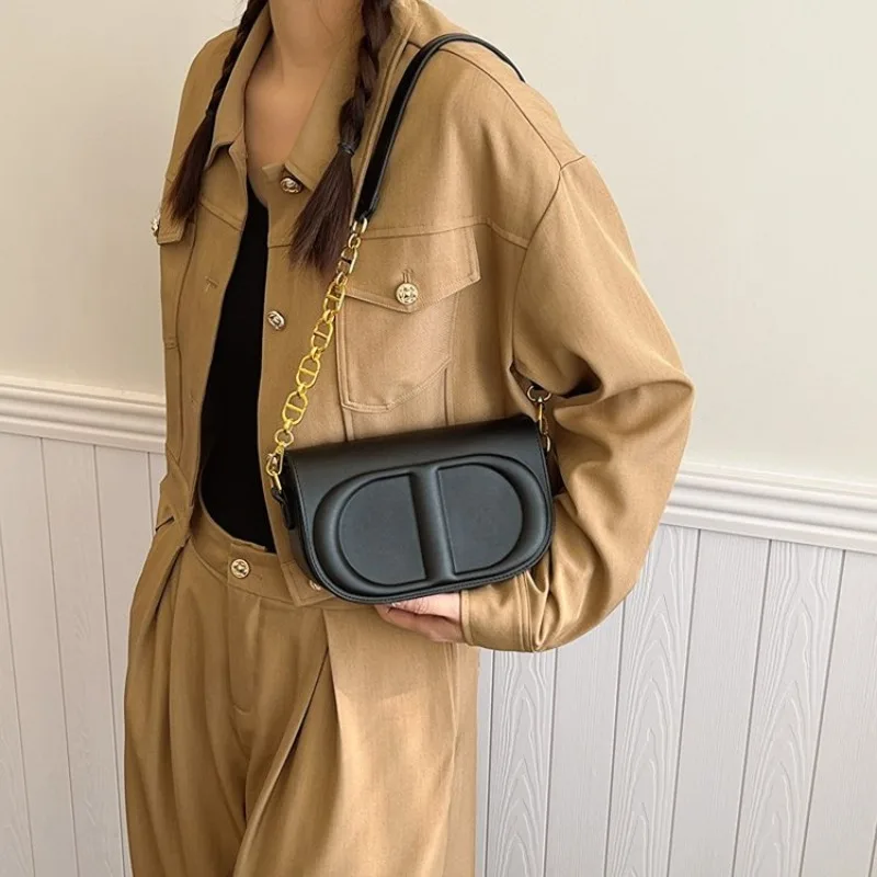 

Fashionable Women Handbag Retro Maillard Underarm Bag Crossbody Purse For Travel Companion Style