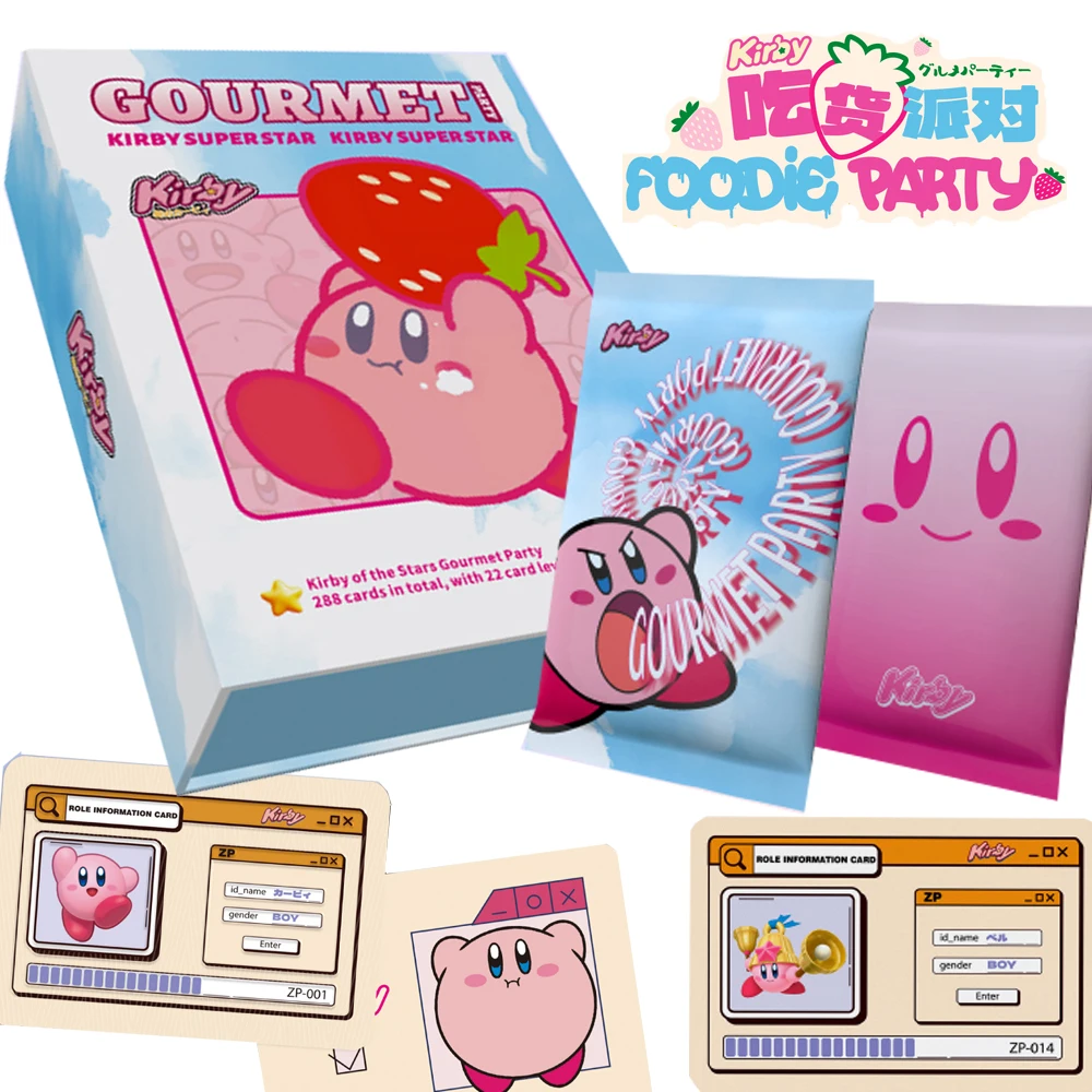 Original Kirby Collection Cards Science Fiction Comedy Animation Foodie Party Hide Limited Edition Global Travel Card Child Gift