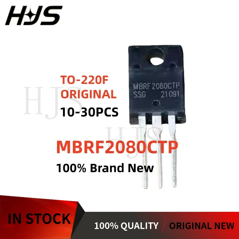 10-30PCS Original MBRF2080CTP MBRF2080CT MBRF2080 TO-220F Schottky diode 100% New In Stock