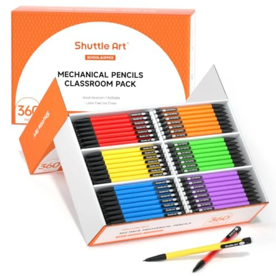 

Mechanical Pencils Pack Bulk Mechanical Pencils 0.7mm Medium Point HB #2 Lead Pencils Assorted Barrels Office School Supplies