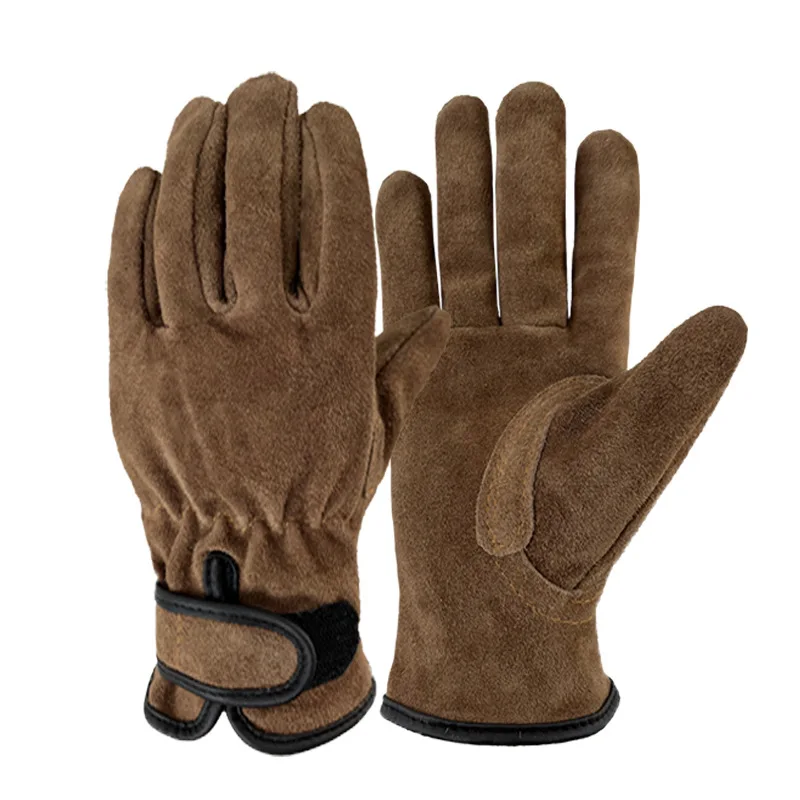 

Outdoor Work Gloves Anti-scalding Flame Fire Retardant Heat Resistant Insulation Ultralight Cowhide Portable BBQ Tool