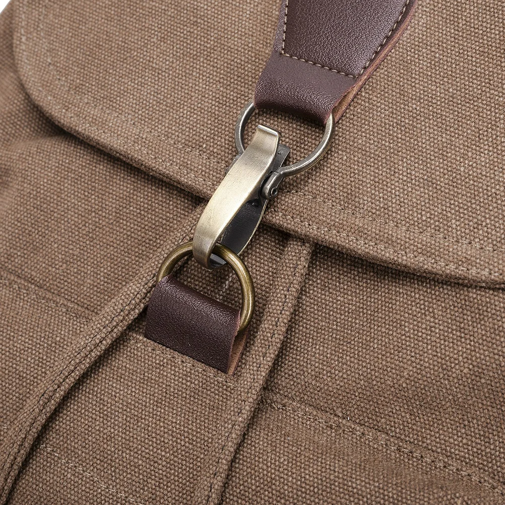 Vintage Canvas Schoolbag Large Capacity Travel Backpack Multi-Functional Women Shoulder Bag Adjustable