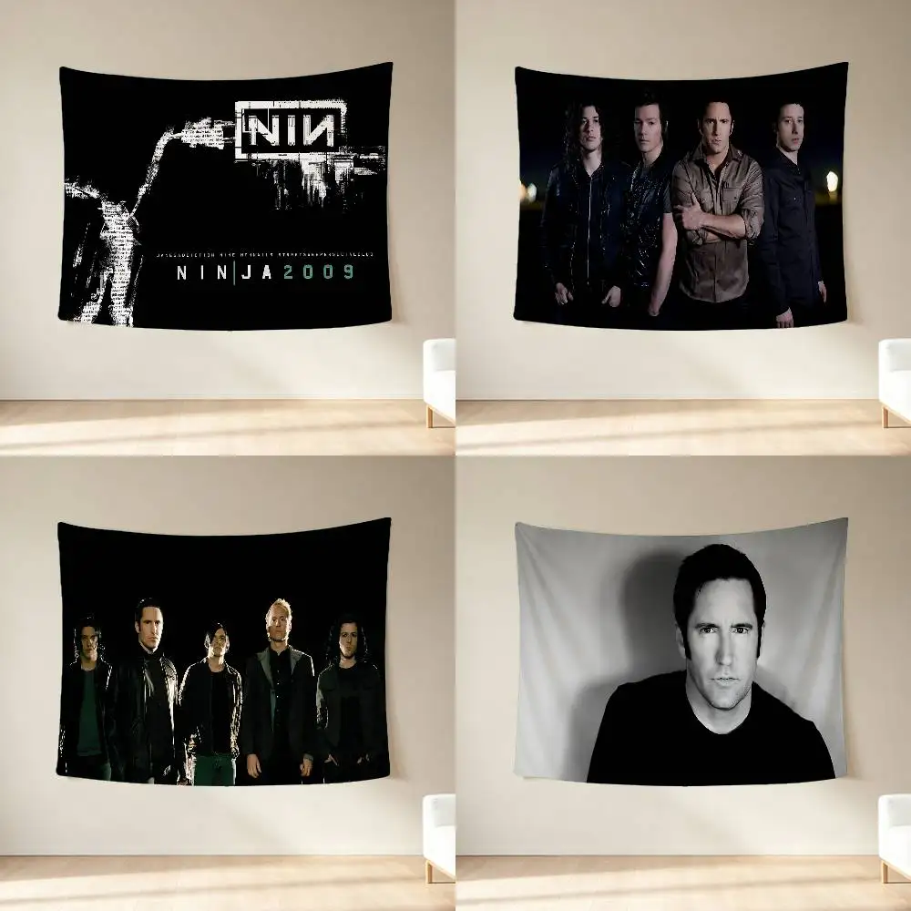 N-Nine I-Inch Nails Cool Tapestry Banner Meme Tapestry With HD Printing Cool Flags For College Dorm Room