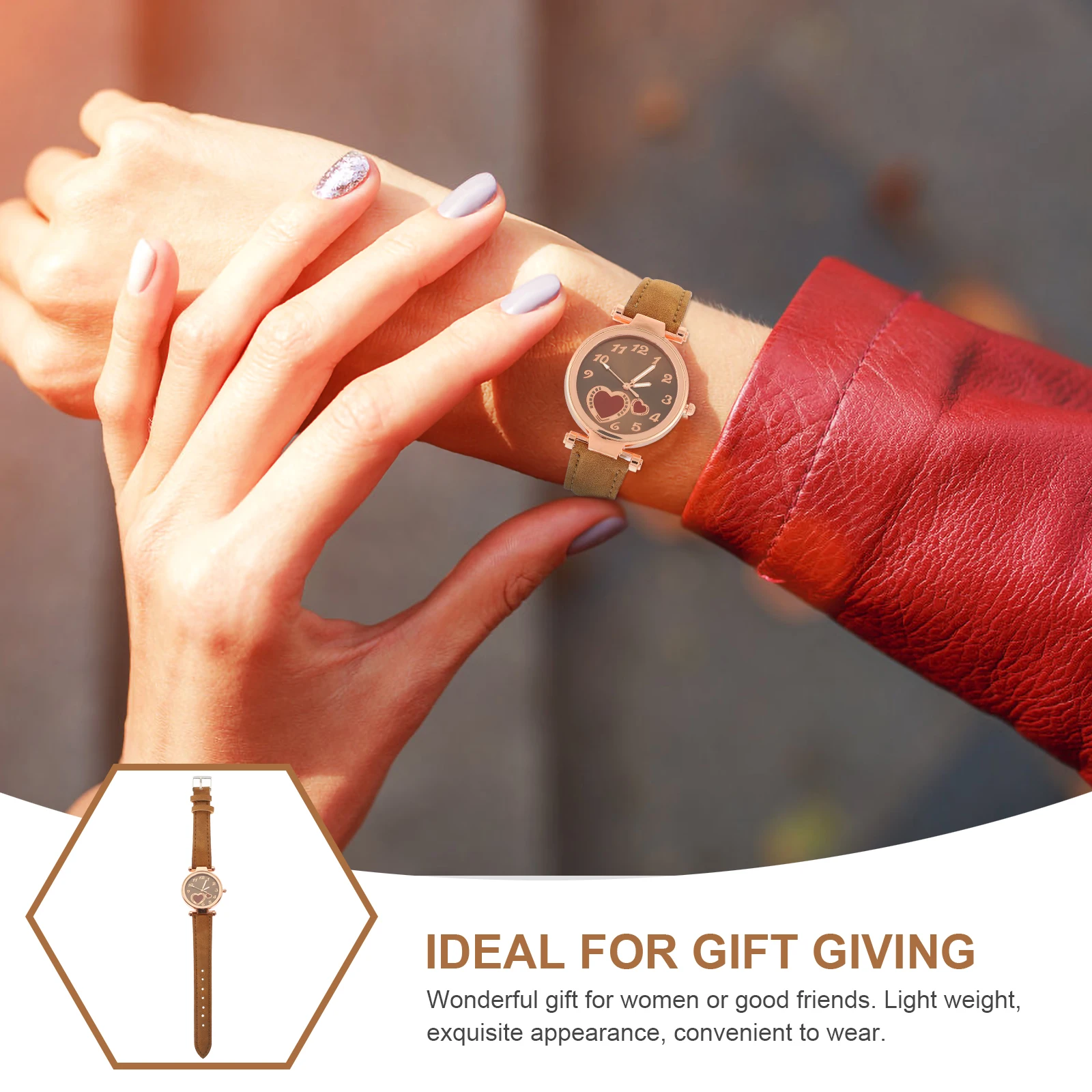 

Quartz Watch Women Stainless Steel Strap Adjustable Fashion Ladies Wristwatch Lightweight Durable Gift for Girls Daily