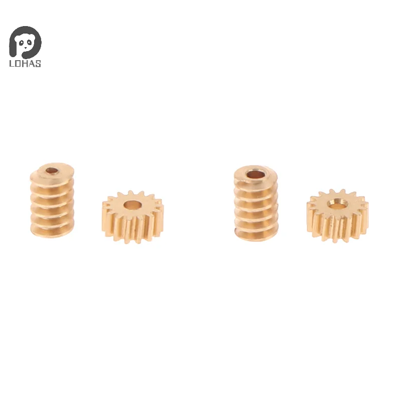 1:87 Modulus 0.2 15T Micro Brass Turbine Worm Static Change Gear Hole Dia 0.8mm/1mm Reduction Pinion Shaft Connector