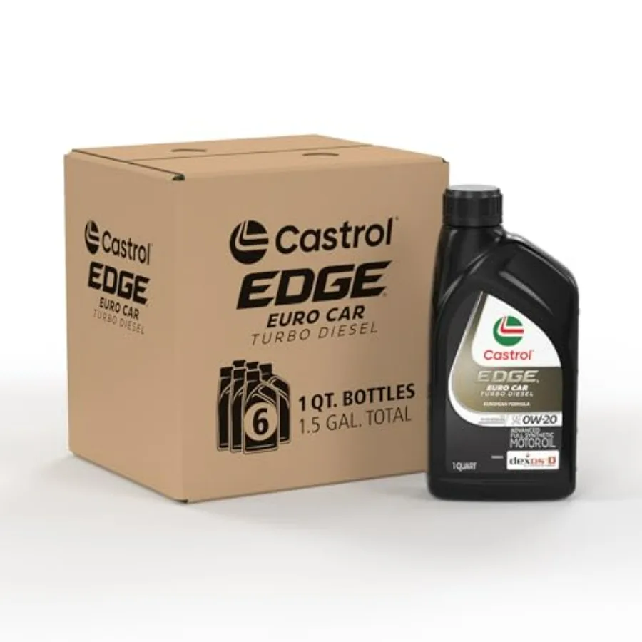EDGE Turbo Diesel 0W20 زيت المحرك الاصطناعي الكامل المتقدم 1 كوارت عبوة من 6