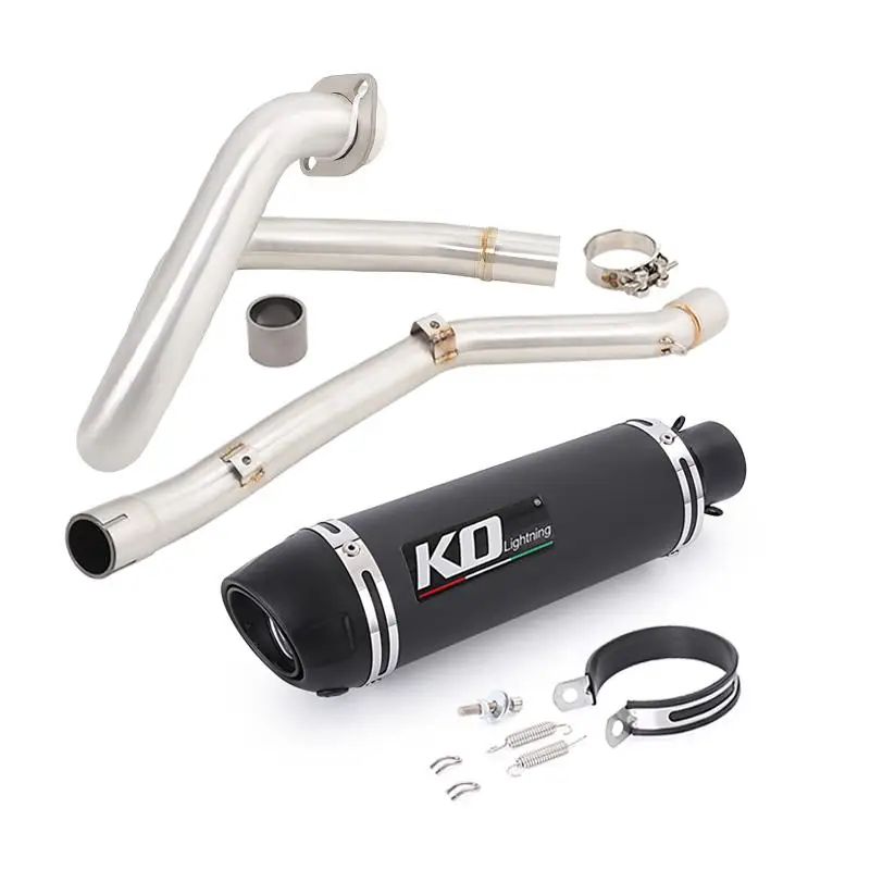 Motorcycle Exhaust Pipe System Muffler Silencer Front Mid Connect Tube Carbon Fiber For SUZUKI DR-Z400 S E DRZ400 SM 2000-2022