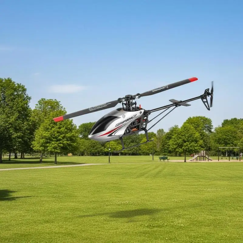 Remote Control Aircraft 10 Inch For Backyard Indoor Park, 4-Channel Gyro Stabilization 39-Minute Battery Life Altitude Hold Single Propeller 2.4GHz Wireless Beginner Toy For Kids Age 8+ view 6