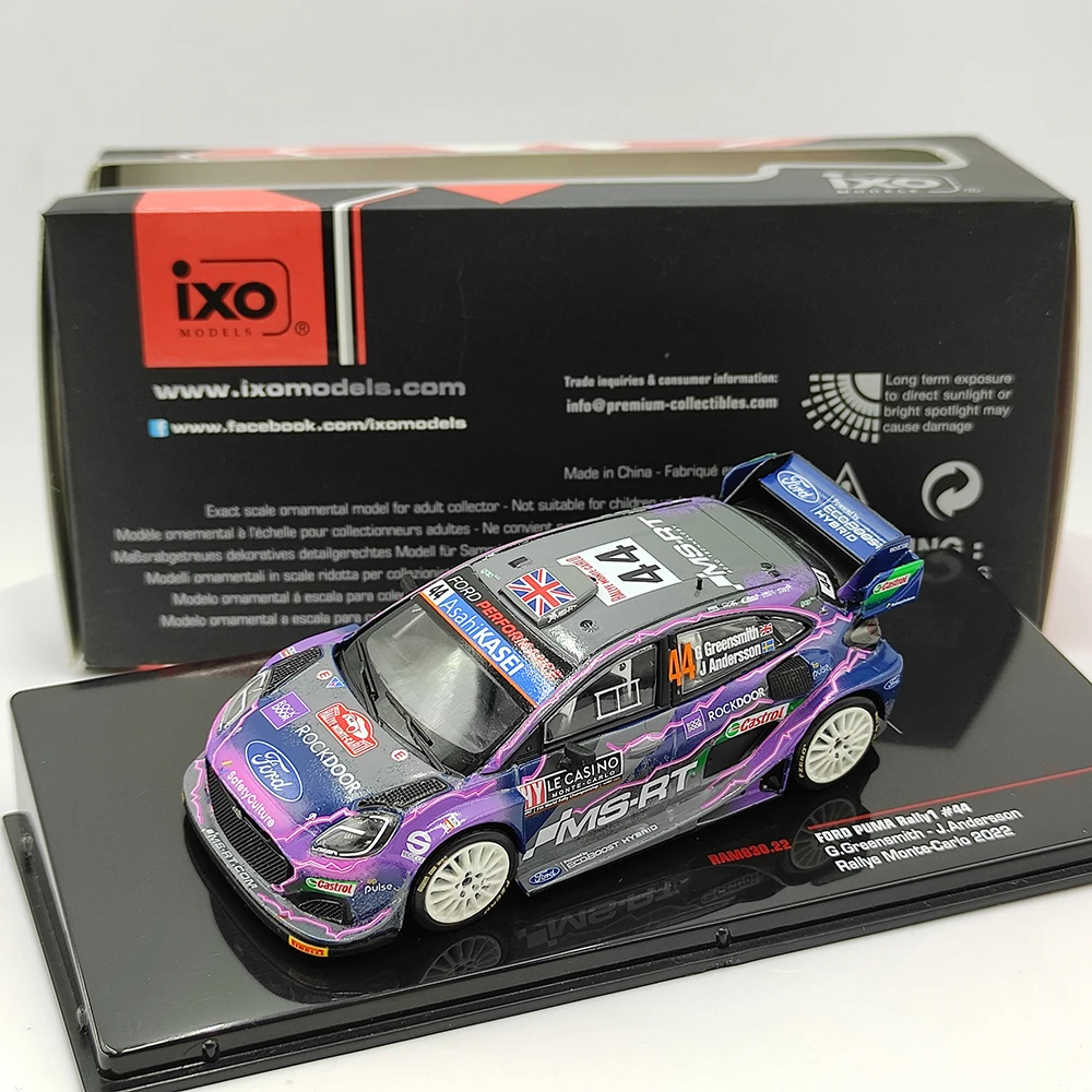 

Diecast IXO 1/43 Scale FORD PUMA Rally1 ≠44 Alloy Car Model Collectible Toy Gift Souvenir Display Ornament
