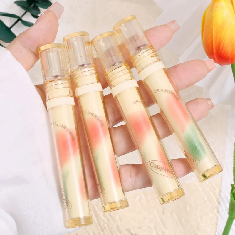 Moisturizing Mirror Lip Gloss Glossy Tea Red Pink Liquid Lipstick Waterproof Lasting Dyeing Lip Tint Lips Makeup Cosmetic