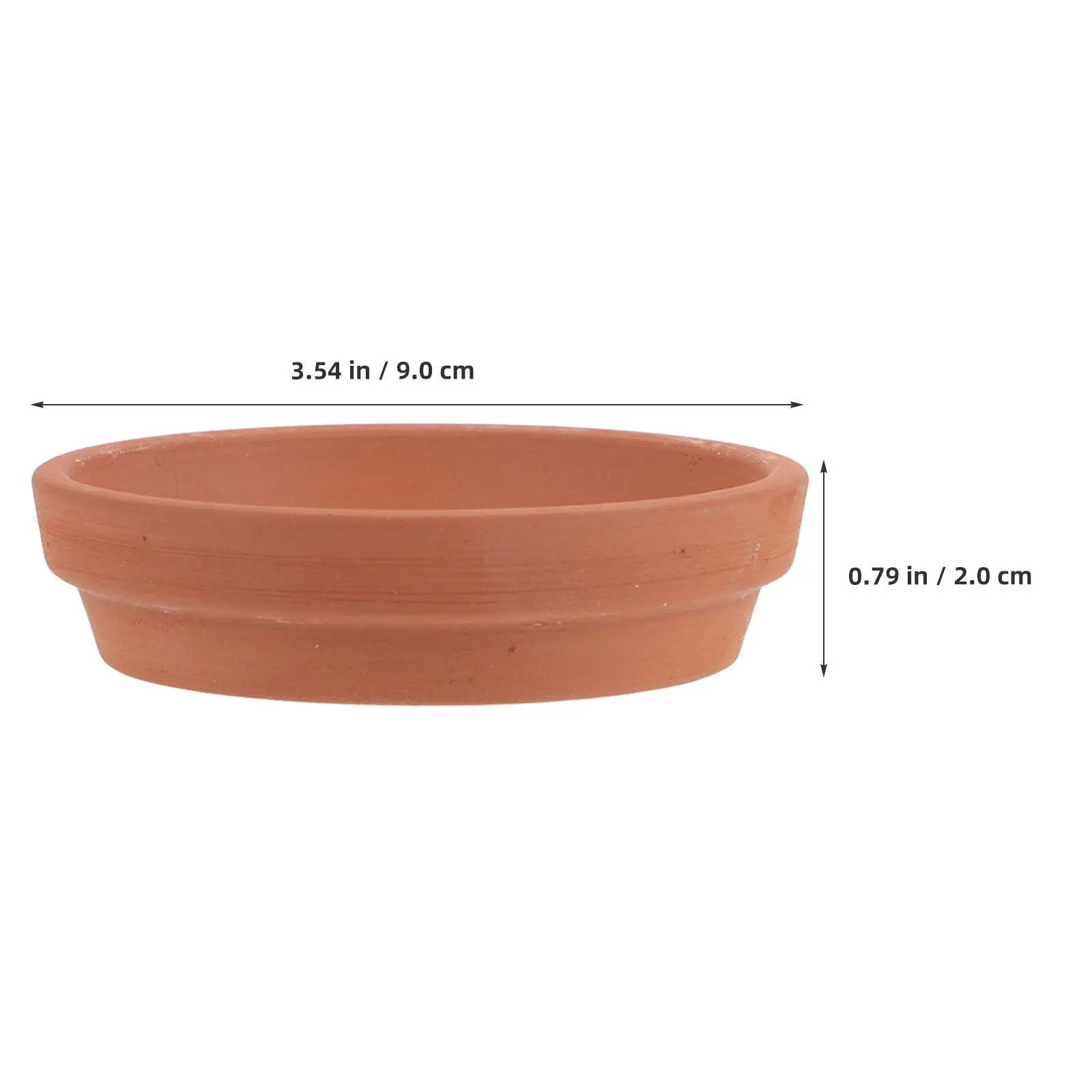 5Pcs Pottery Flower Pot Saucer Red Terracotta Plant Tray for Potted Plants Soil Containment Easy Transport Floor Protection