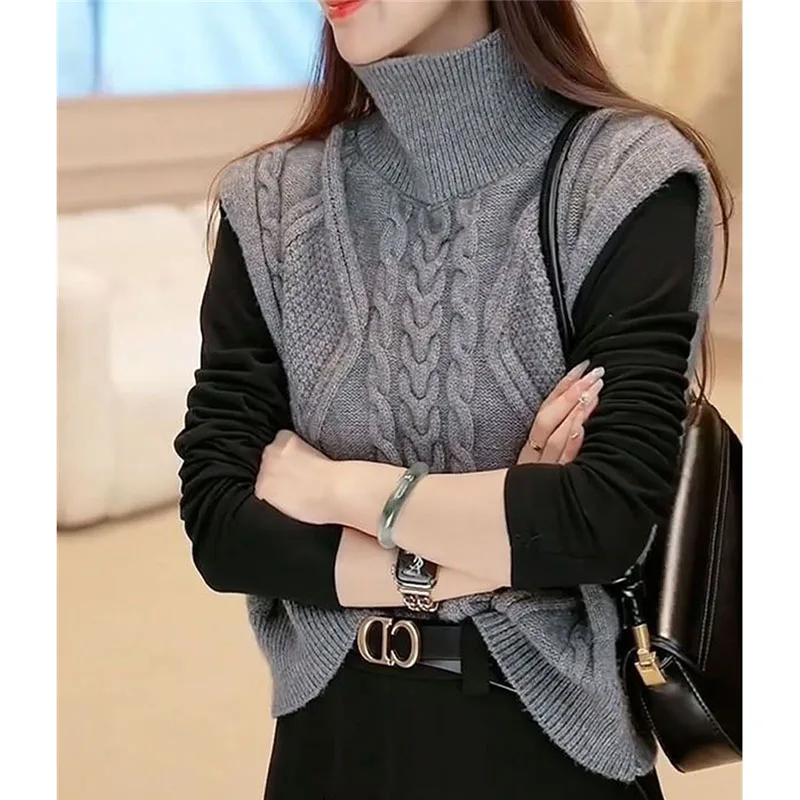 Herbst Weibliche Licht Luxus Pullover Weste Mantel Damen Einfarbig Stricken Pullover Tops Frauen Mode Pullover Gestrickte Weste