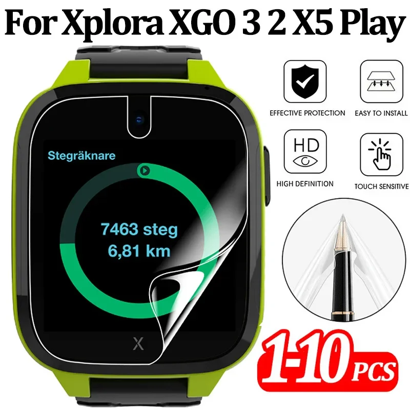 

For Xplora XGO 3 2 Screen Protective Film Transparent Scratch Resistant Soft Hydrogel Film for Xplora XMOVE/X5 Play Accessories