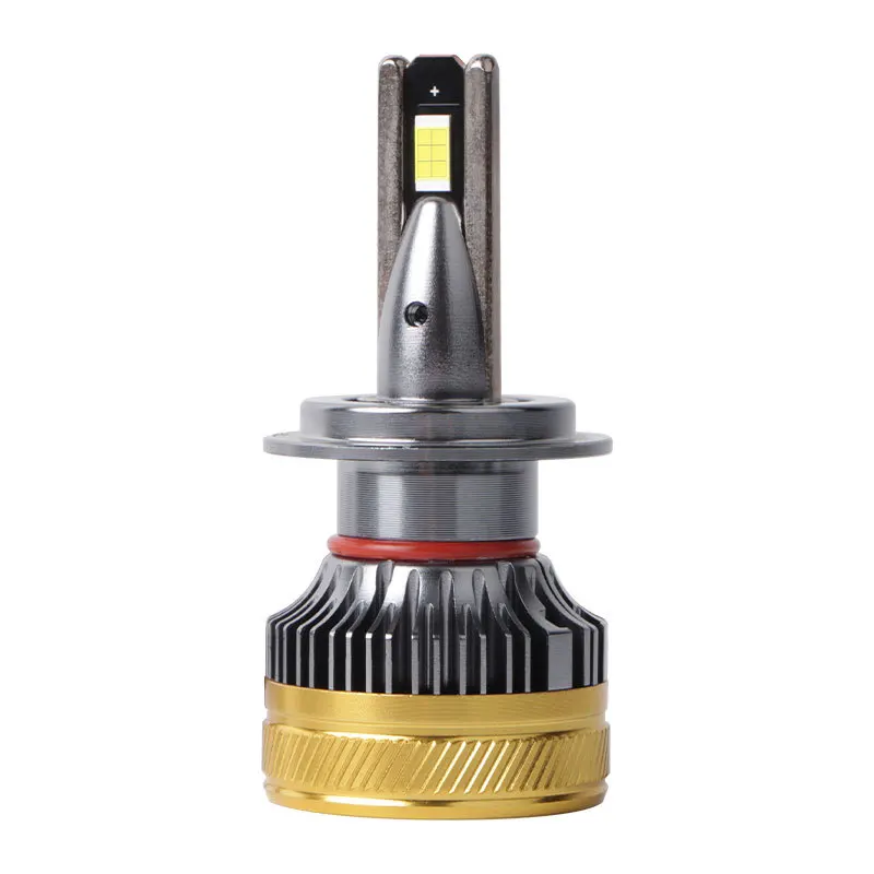 سيارة Led المصباح H7 عالية الطاقة رصاصة مزدوجة النحاس أنبوب السوبر مشرق H11 ضوء لمبة H4 بعيدة وقريبة المتكاملة H7 المصباح