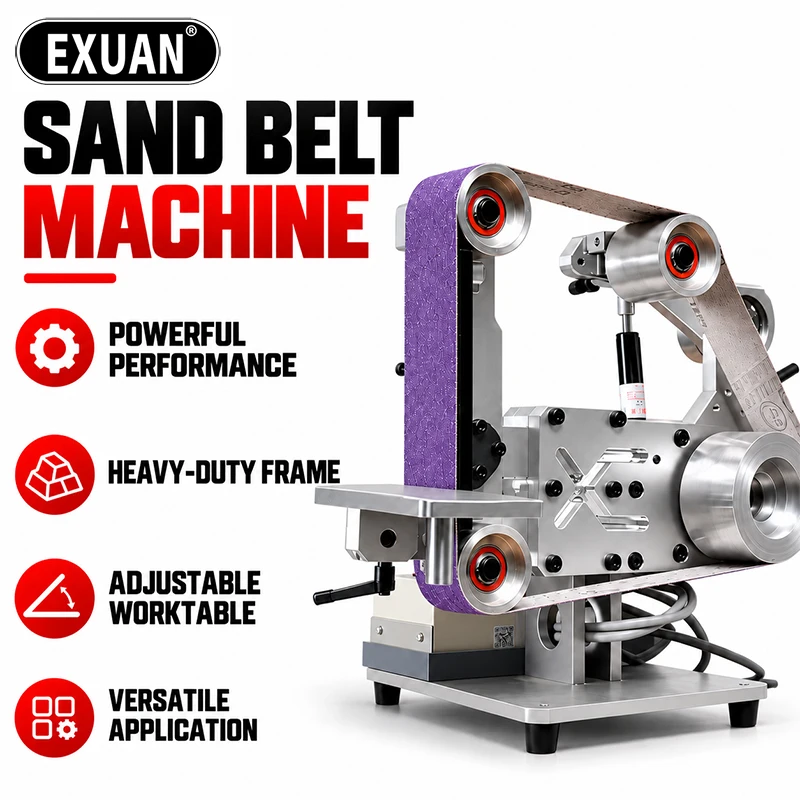 Industrial Grade High Power Sanding Belt Machine Vertical And Horizontal Dual-use Woodworking Edge Trimming And Grinding Machine