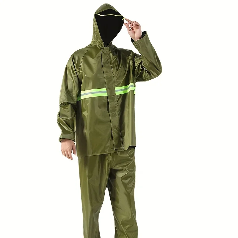 

1pc Raincoat And Rain Pants, Outdoor Travel Raincoat For Camping Adventuring, Adult Split Raincoat, Thick And Durable Raincoat