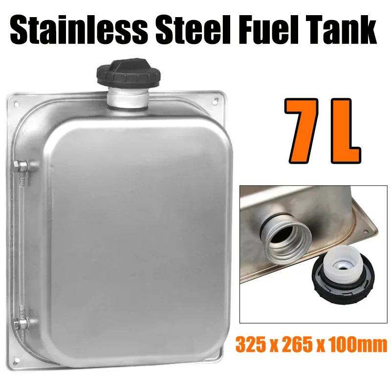 

7L Capacity Car Air Diesel Parking Heater Petrol Fuel Tank Fuel Storage Tank Stainless Steel for Webasto Eberspacher 325x265mm