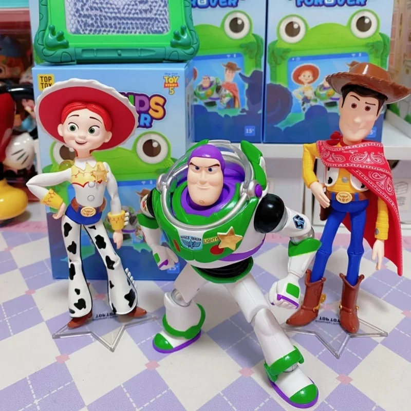 

Pixar Toy Story 5 Forever Friends Series Woody Blind Box Figure Detachable Hat Desktop Ornament Gift For Collector
