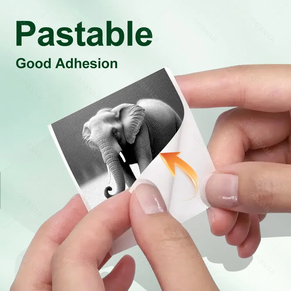 3-10 Rolls Thermal Sticker Paper for Mini Photo Printer Thermal Paper Instant Camera Refill Paper Mini Printer Sticker Paper