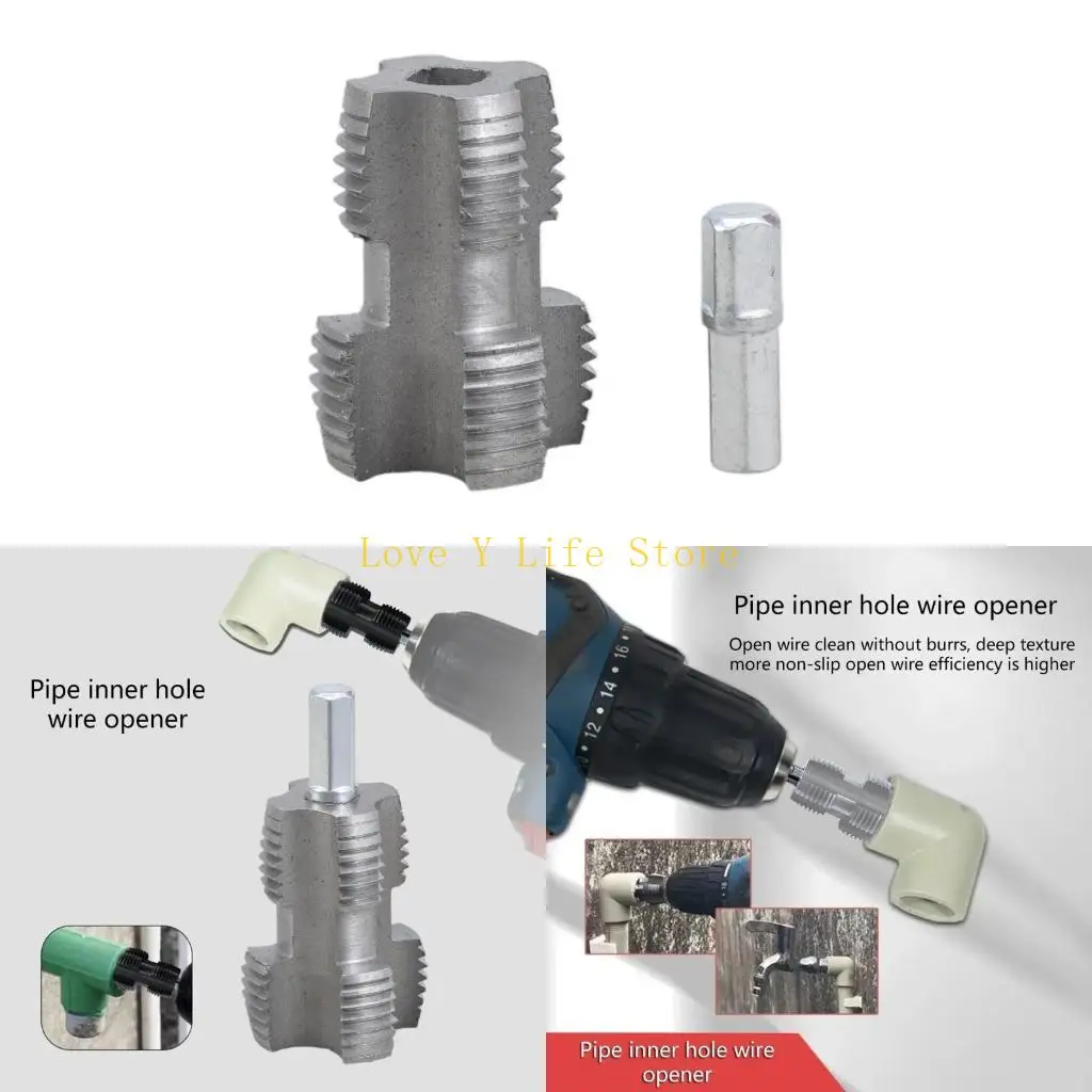 

L74C Electric Drill Adapter Hexagonal Adapter For 1/2 3/4inch Water Pipe Drill Bit