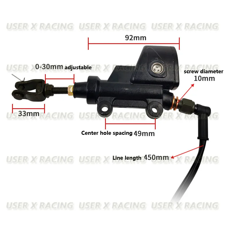 USERX Motorcycle modification accessories rear brake pump hydraulic straight line oil brake foot brake For CFMOTO ATV