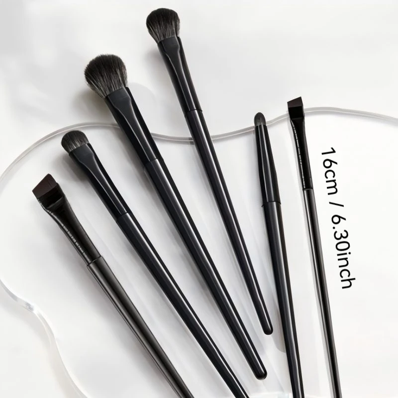 6-Piece Eye Brush Set Professional | Vegan Cruelty-Free Eye Makeup Brushes for Blending, Shading, Lining | Complete Eye Makeup K