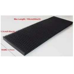 CNC Milling Machine Flexible Guard Dust Cloth Protective Flat Accordion Bellows Dust Cover Tool 1.5 Meters*15mm