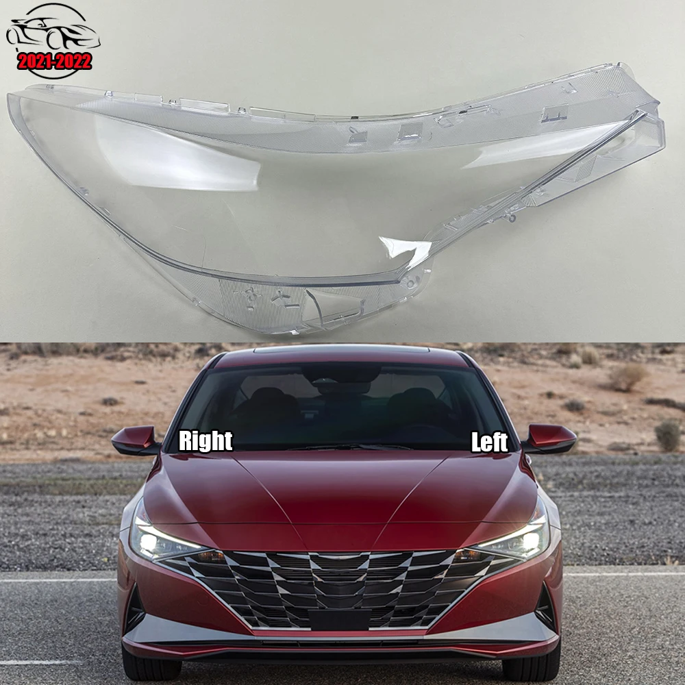 

For Hyundai Elantra (Overseas Version) 2021 2022 Front Lampshade Lamp Shell Headlamp Cover Headlight Shade Lens Plexiglass