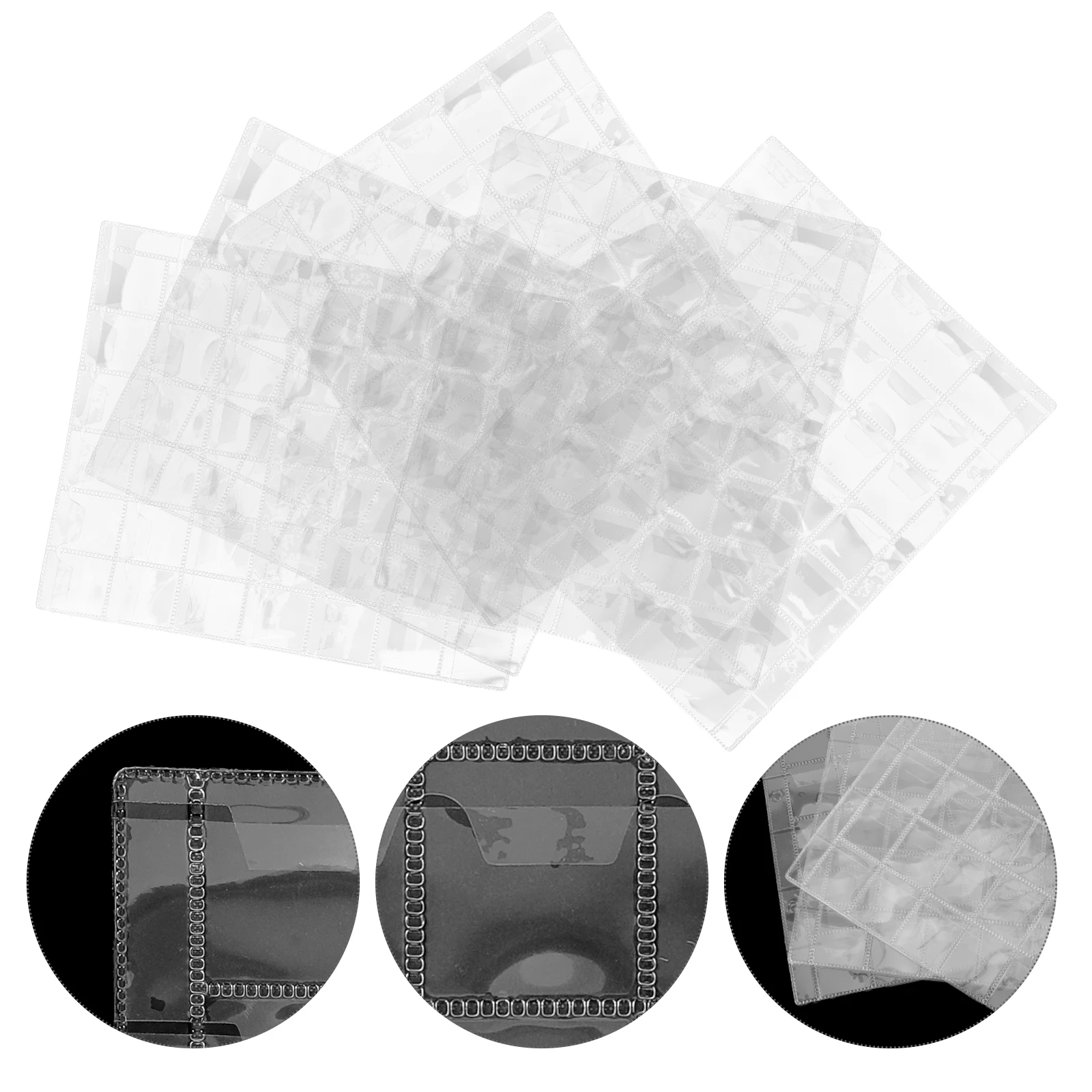 5pcs Transparent Album 42 Pockets Memory Coin Collection Holder Book For Photos Banknotes Protector Lightweight Easy Carry