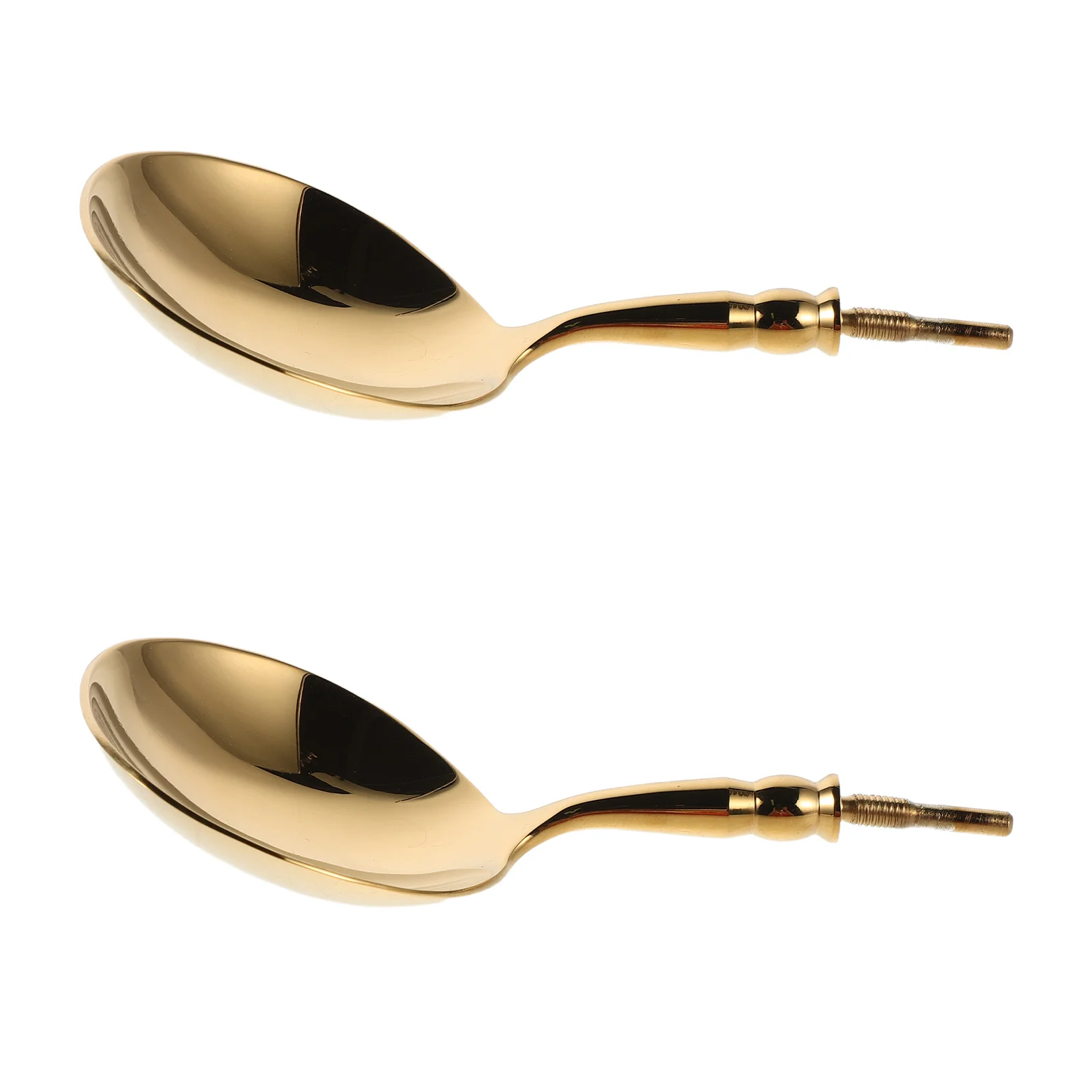 

2pcs Stainless Steel Round Spoon Head Detachable Replacement For Ladle Cooking Utensil Head Kitchen Tool Scoop Heat Resistant