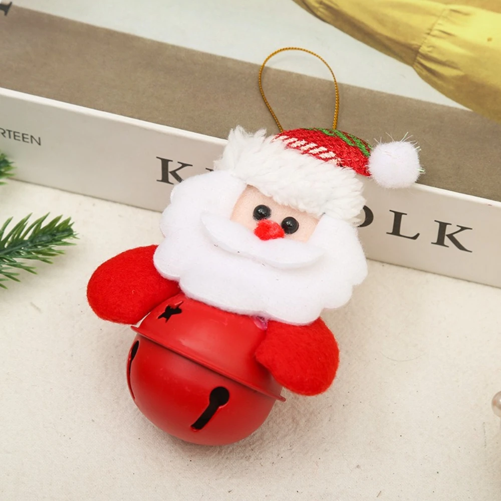 2pcs Christmas Felt Pendant Ornament with Bell European Style Christmas Tree Decoration Pendant New Year Gift Christmas Decor