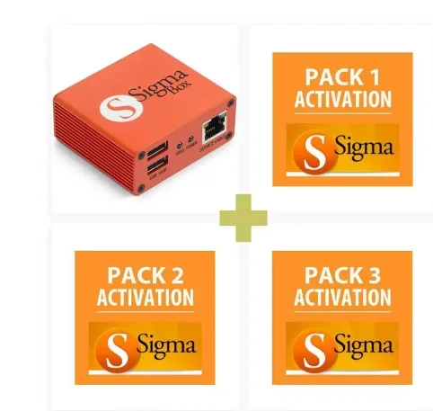 Sigma Box With All Cable Set With Sigma Pack 1 2 3 3 Packs Activation