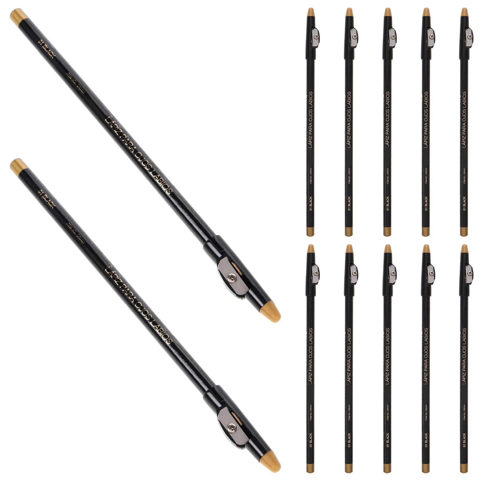 

12 Pcs Brow Pen with Sharpener Eyeliner Pencil Eyebrow Makeup Waterproof Female Pencils for Women