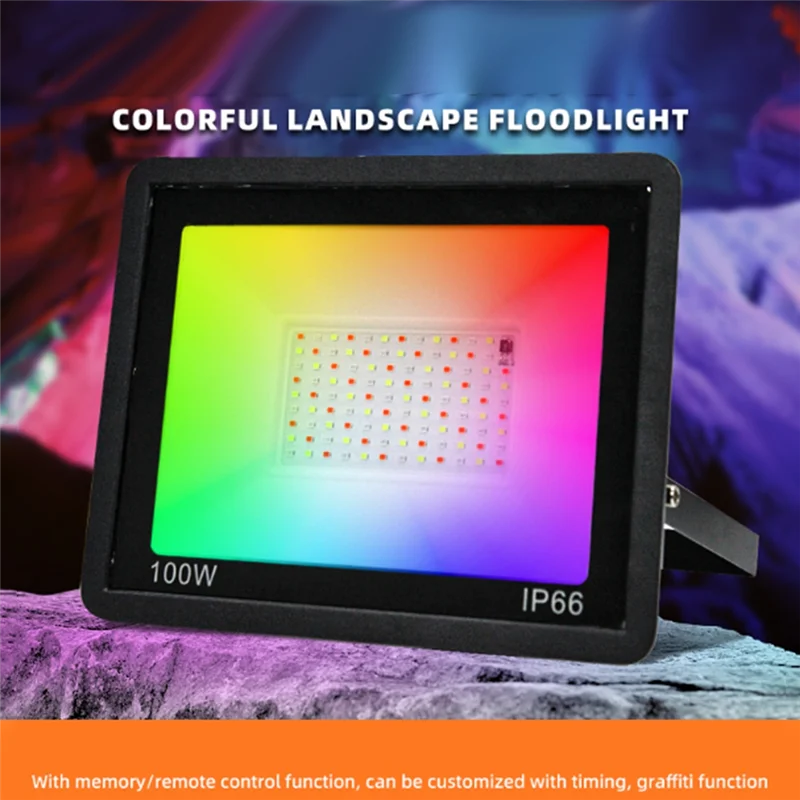 

ABBO-RGB светодиодный прожектор IP66 AC100-265V уличный водонепроницаемый прожектор ландшафтное освещение для сада, патио, двора 50 Вт