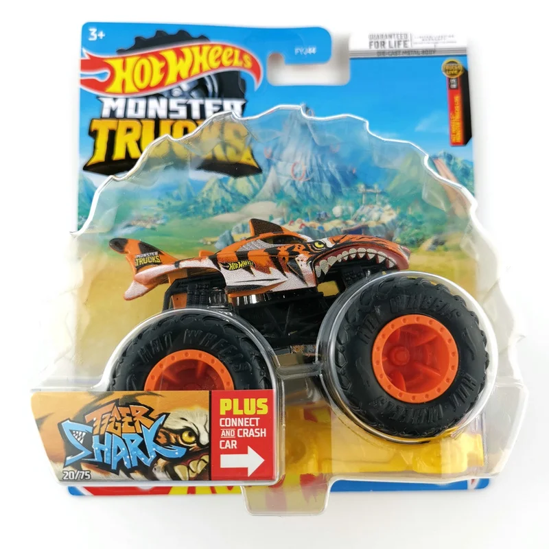 2022 Hot Wheels 1:64 MONSTER TRUCKS BACK TO THE FUTURE TIME MACHINE TIGER SHARK WREAK DRAG FYJ44 Collection diecast alloy model