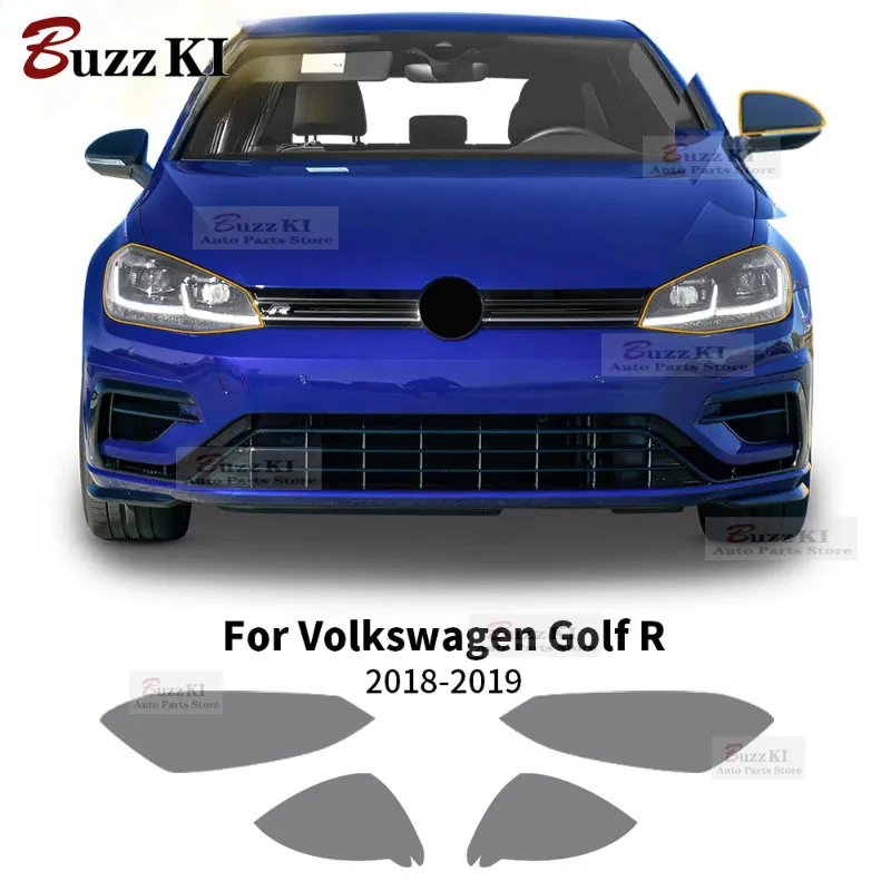 For Volkswagen Golf R VW 2018 2019 8.5Mil Pre Cut Dedicated Protection Film Transparent Front Headlight Rearview Film Sticker