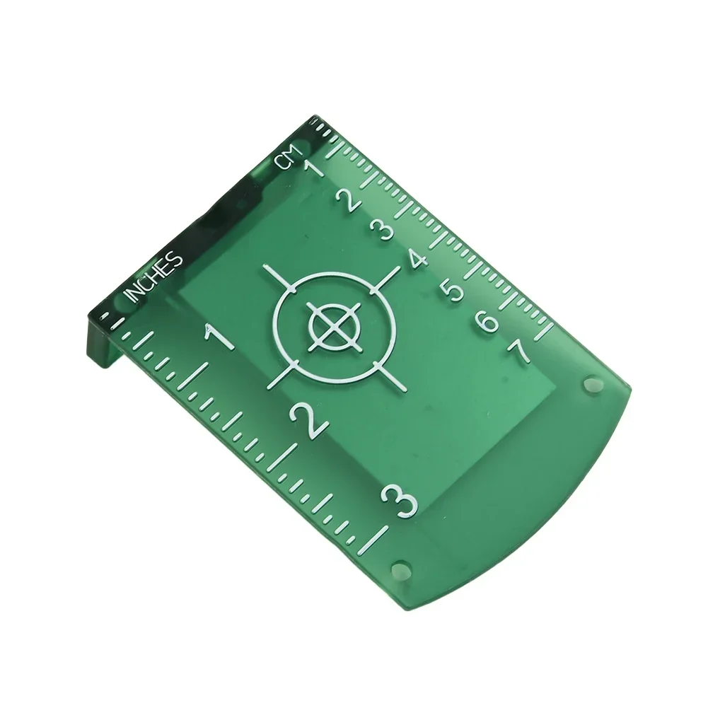 1pc Plastic Lase Target Card Plate Magnetic Base 100*70mm For Alignment Level Rotating Measurement Green Red Beam Levels