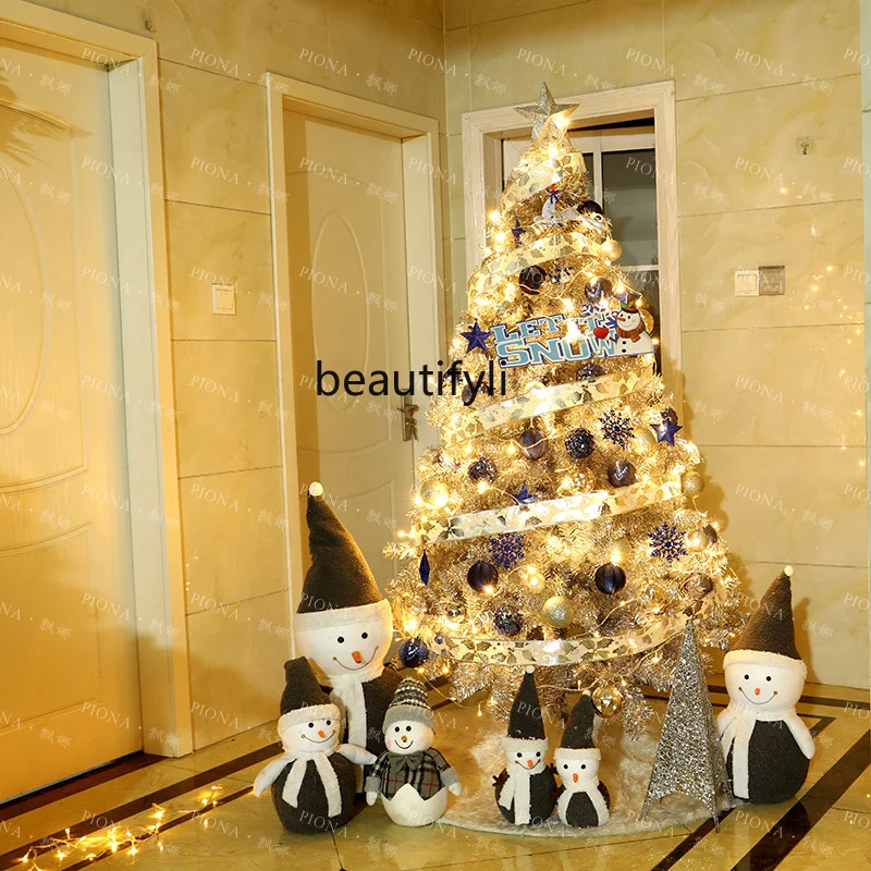 

Shopping mall silver props beautiful Chen, high-end store decoration door luxury rice Christmas tree 1.8 scene