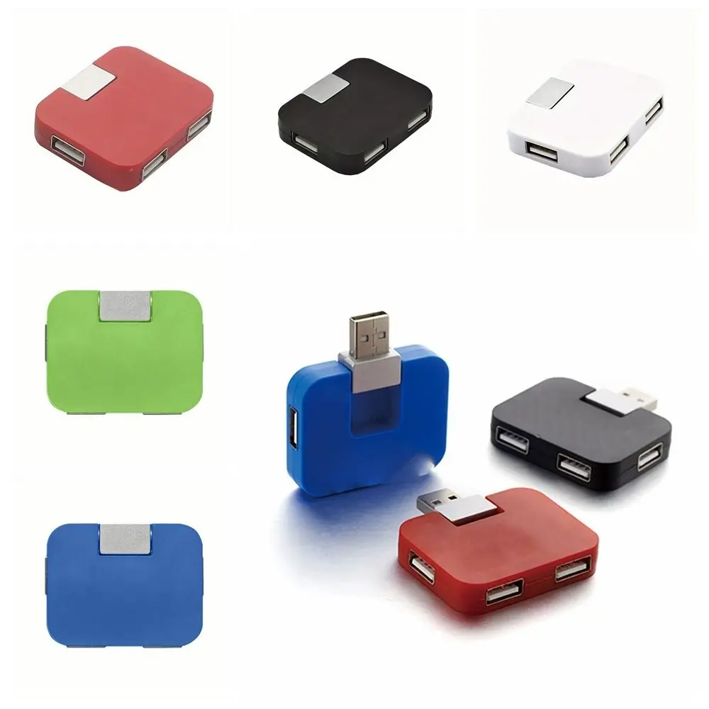 4-port Expander Square USB Multi-port Hub Mini Splitter Usb Hub 4 Ports Compact Multi-port Four-ports HUB Notebook