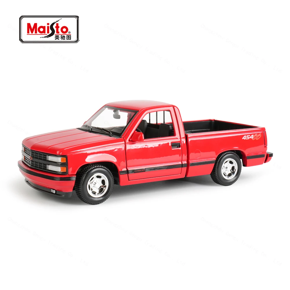 Maisto 1:24 1993 Chevrolet 454 SS Pick-up Die Cast Vehicles Collectible Model Car Toys