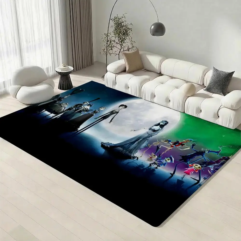 Classic Movie C-Corpse BrideS Floor Mat Eco-Friendly Flannel Doormat Non-Slip Odorless Soft Short Plush Indoor Floor Rug