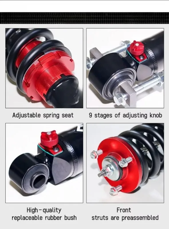 Off Road 2 Inch Lift Shock Absorber Adjustable Coil Spring Suspension Kit for 4x4
