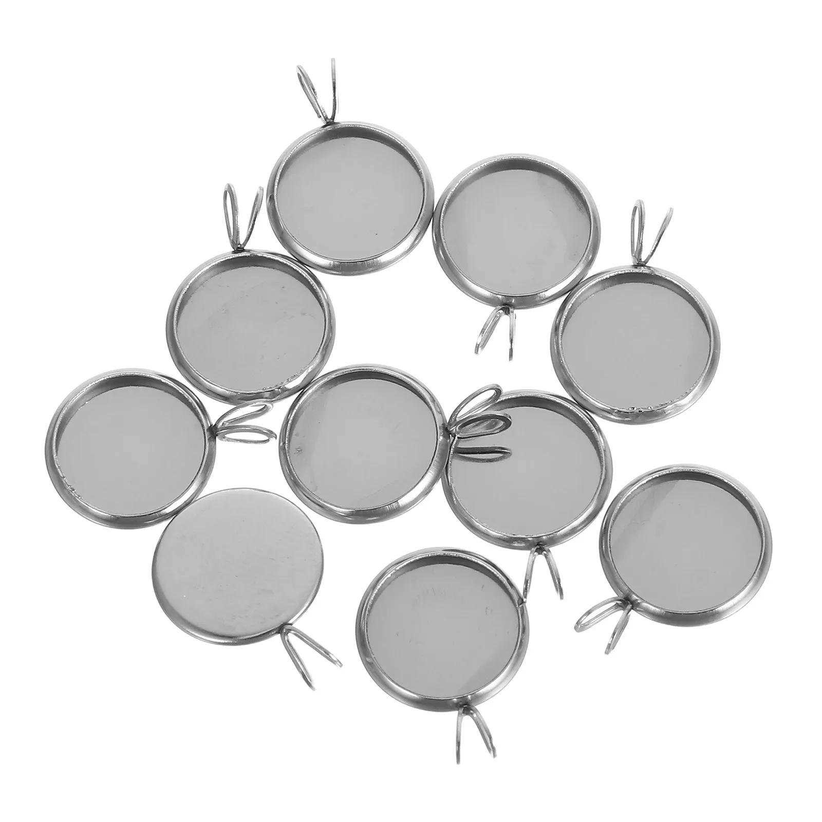 10Pcs 12Mm Round Pendant Trays Copper Plated DIY Jewelry Making Kits for Photo Resin Custom Personalized Gifts view 3